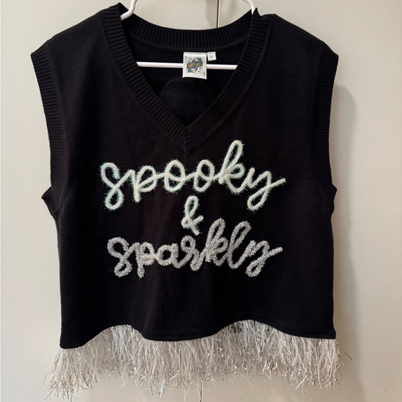 QUEEN OF SPARKLES Tops - Queen of Sparkles Spooky & Sparkly sweater tank